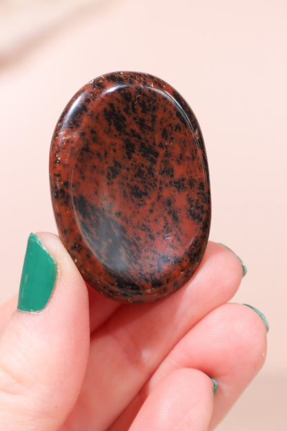 Mahogany Obsidian Worry Stone Hearts Worry Stones Tali & Loz