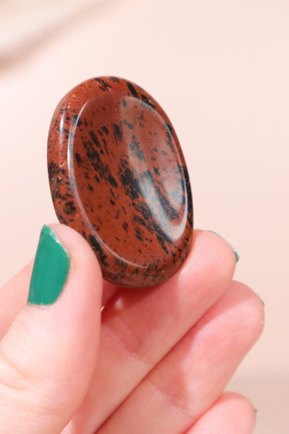 Mahogany Obsidian Worry Stone Hearts Worry Stones Tali & Loz