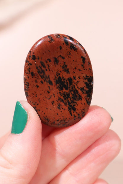 Mahogany Obsidian Worry Stone Hearts Worry Stones Tali & Loz