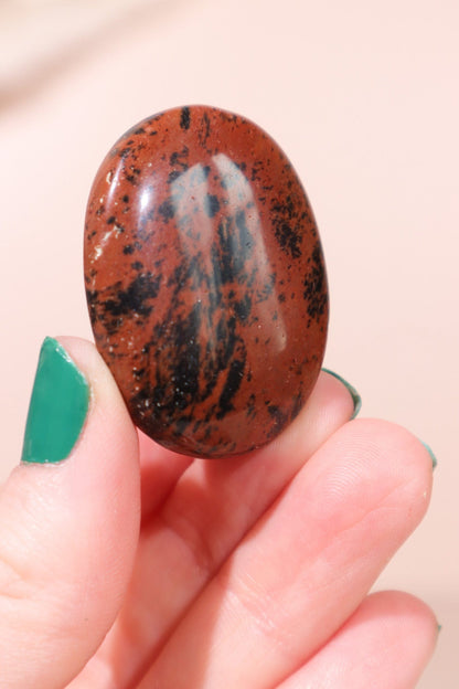 Mahogany Obsidian Worry Stone Hearts Worry Stones Tali & Loz