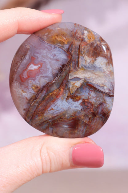 Pietersite in Agate Palmstone 5cm Palmstones Tali & Loz Crystals