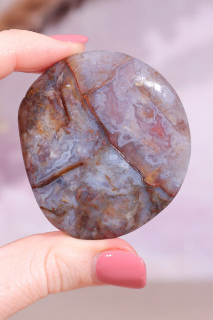 Pietersite in Agate Palmstone 5cm Palmstones Tali & Loz Crystals