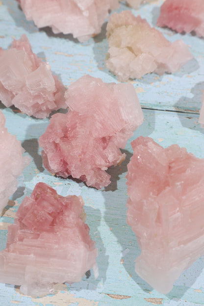 Pink Halite Large 60-100gr Rough Crystals Tali & Loz Crystals