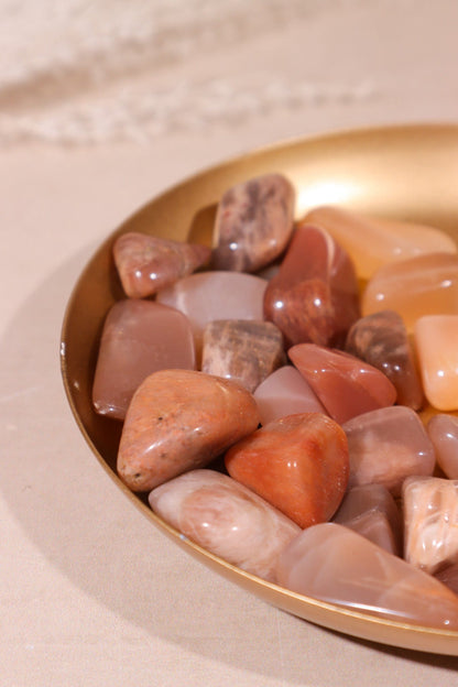 Pink Moonstone Tumblestones 20-30mm Tumblestones Tali & Loz Crystals