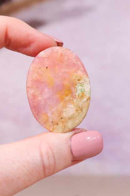 Pink Opal Cabochon 37mm Cabochons Tali & Loz Crystals