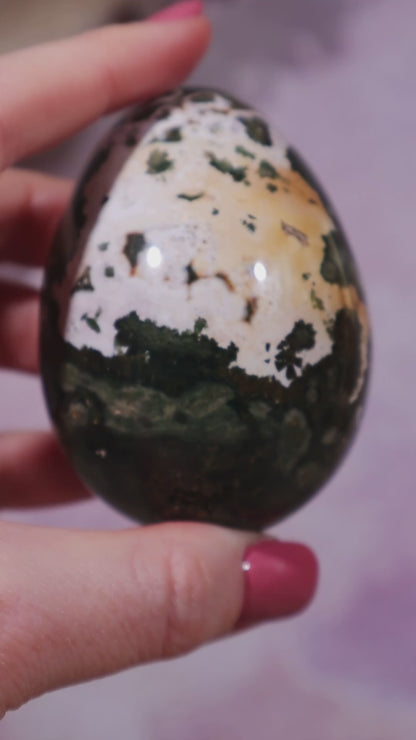 8th Vein Ocean Jasper Egg 6.7cm