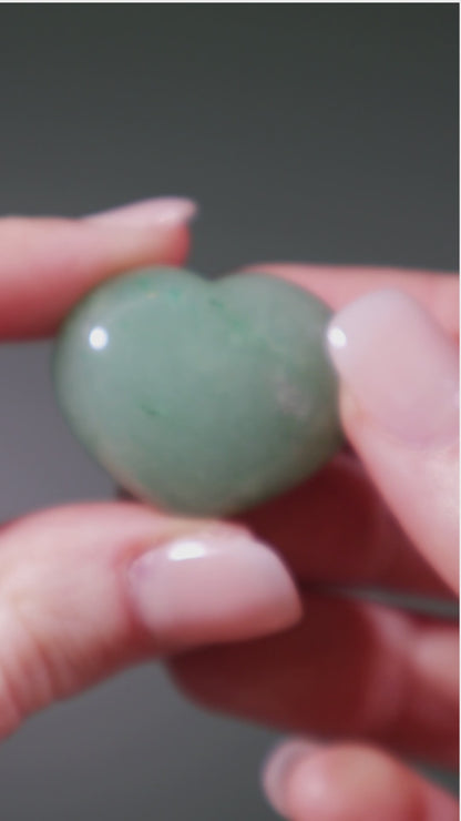 Green Aventurine Hearts