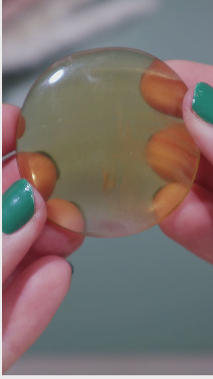 Yellow Fluorite Palmstones 4.5cm