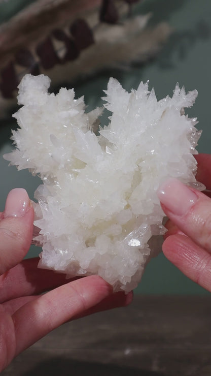 Snow White Aragonite Specimen 358gr