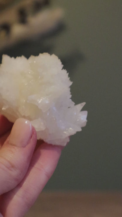 Snow White Aragonite Specimen 88gr