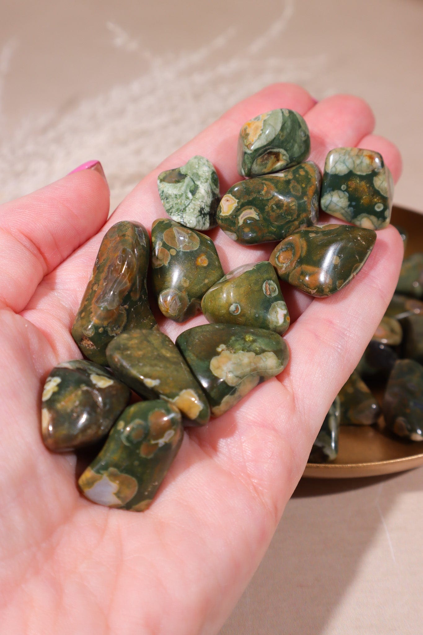 Rainforest Rhyolite Tumblestones 20-30mm Tumblestones Tali & Loz Crystals