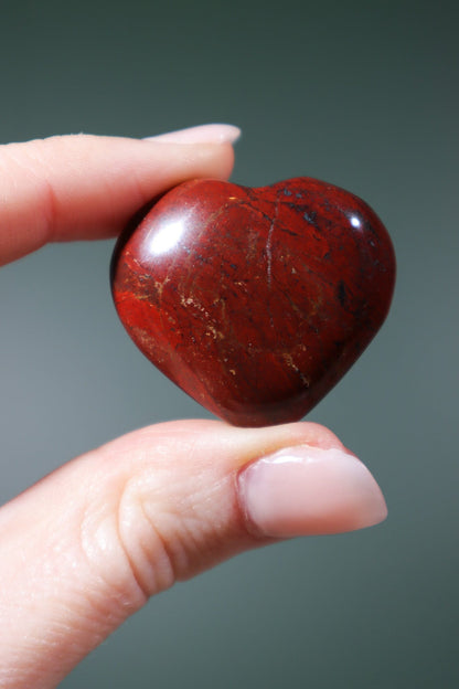 Red Jasper Hearts - Tali & Loz Crystals