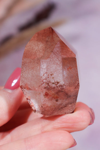 Red Rutilated Quartz Tower 4cm Tumblestones Tali & Loz