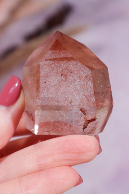 Red Rutilated Quartz Tower 4cm Tumblestones Tali & Loz