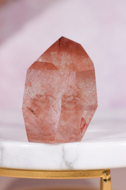 Red Rutilated Quartz Tower 4cm Tumblestones Tali & Loz