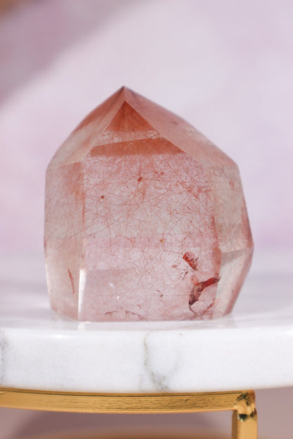 Red Rutilated Quartz Tower 4cm Tumblestones Tali & Loz