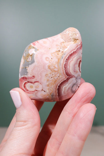 Rhodochrosite Freeform 109gr Tumblestones Tali & Loz Crystals