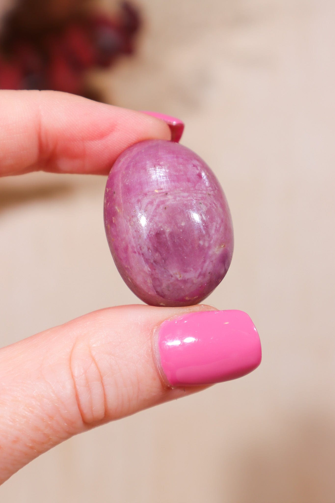 Ruby Cabochon 25gr Polished Crystals Tali & Loz Crystals