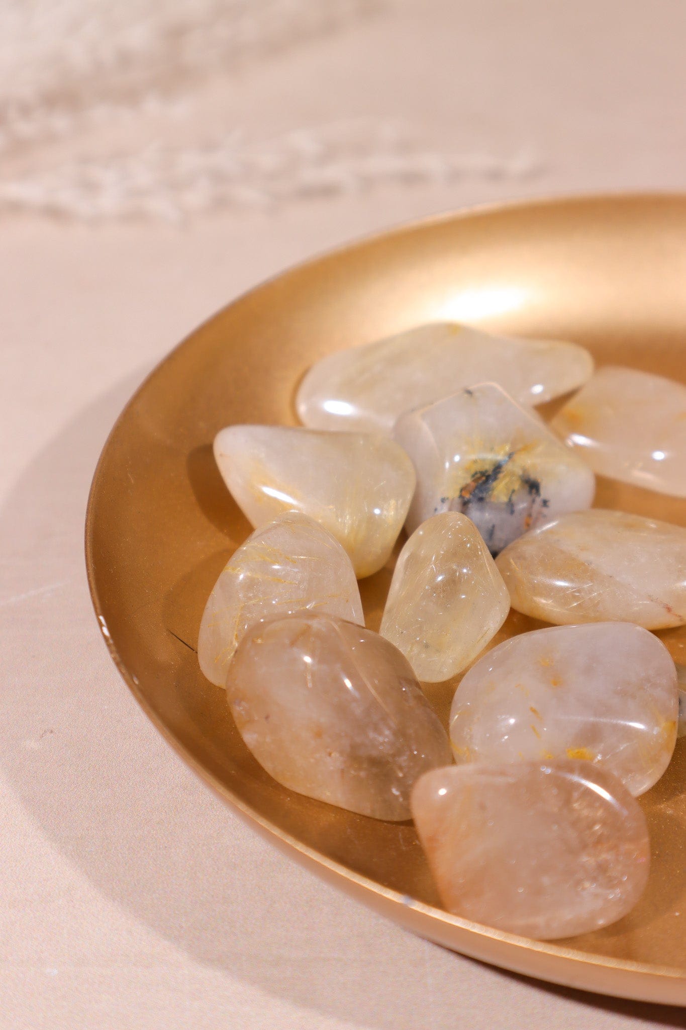 Rutilated Quartz Tumblestones 20-30mm Tumblestones Tali & Loz Crystals