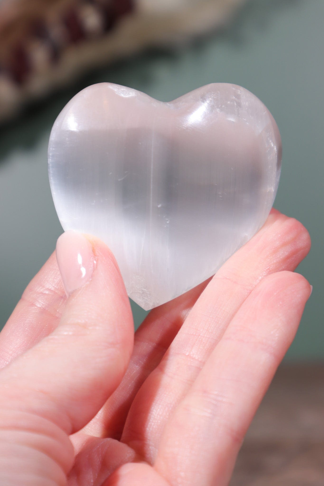 Selenite Hearts Small 6cm Palmstone Tali & Loz Crystals