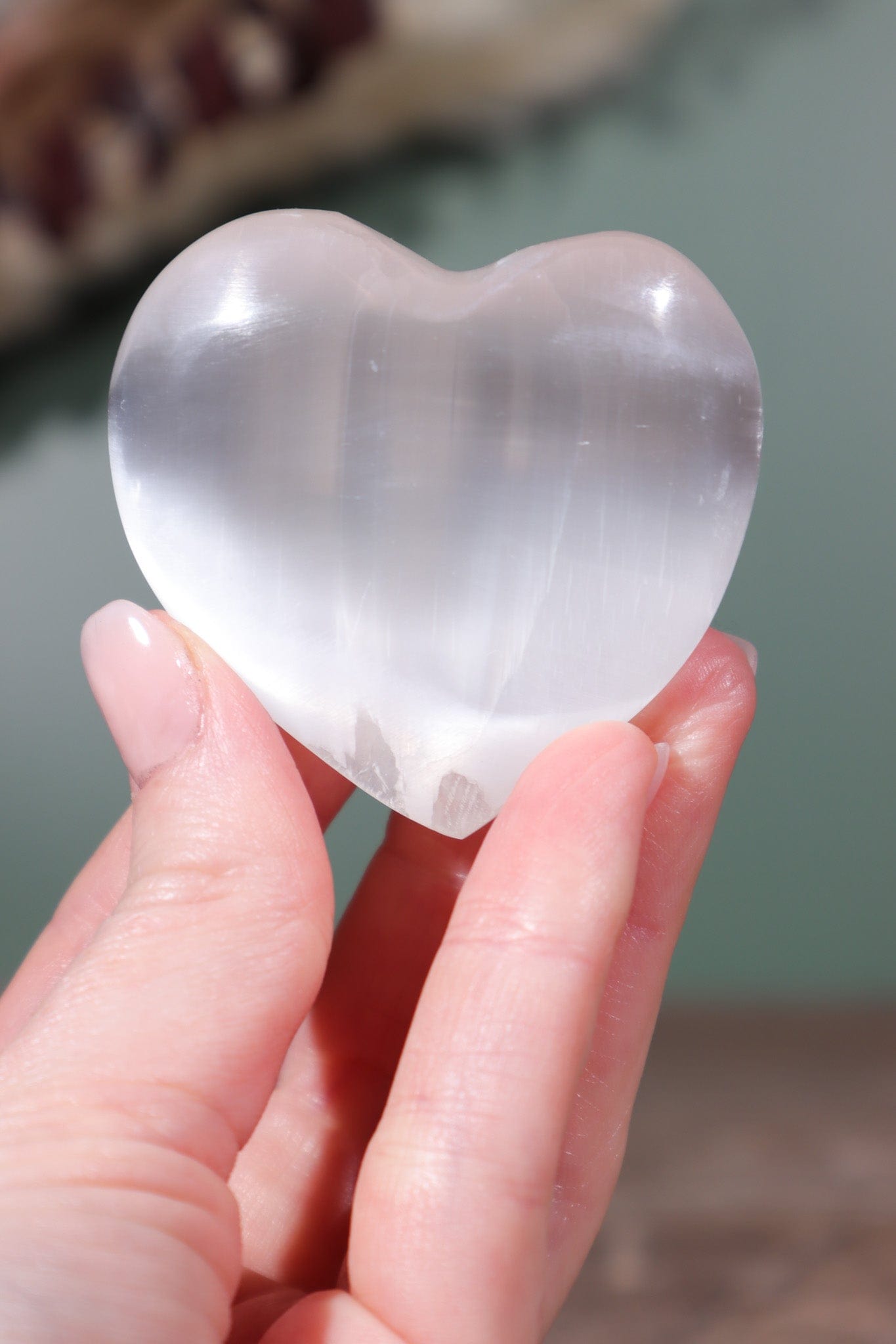 Selenite Hearts Small 6cm Palmstone Tali & Loz Crystals