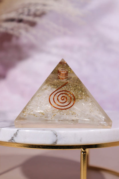 Selenite Orgone Pyramids 6cm Orgone Tali & Loz Crystals