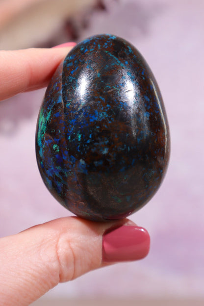 Shattuckite, Copper, Malachite Egg 5.5cm Eggs Tali & Loz Crystals