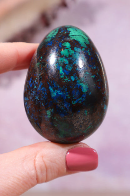 Shattuckite, Copper, Malachite Egg 5.5cm Eggs Tali & Loz Crystals