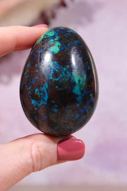 Shattuckite, Copper, Malachite Egg 5.5cm Eggs Tali & Loz Crystals