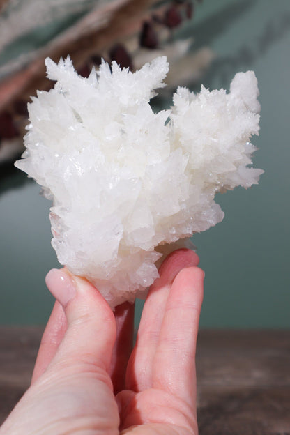 Snow White Aragonite Specimen 358gr Specimens Tali & Loz Crystals