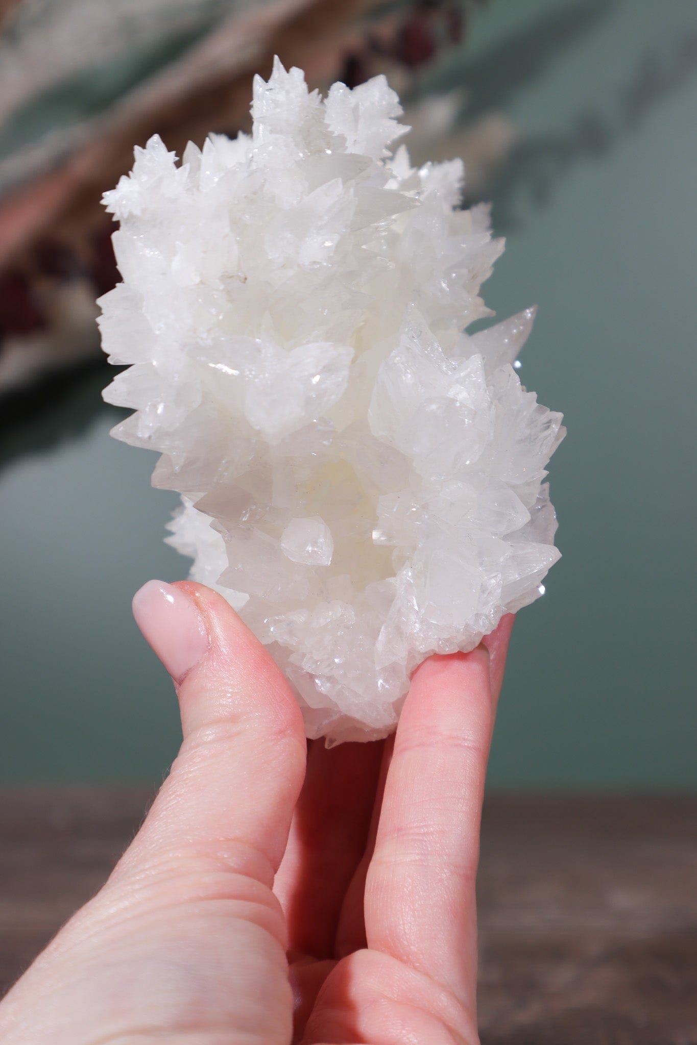 Snow White Aragonite Specimen 358gr Specimens Tali & Loz Crystals