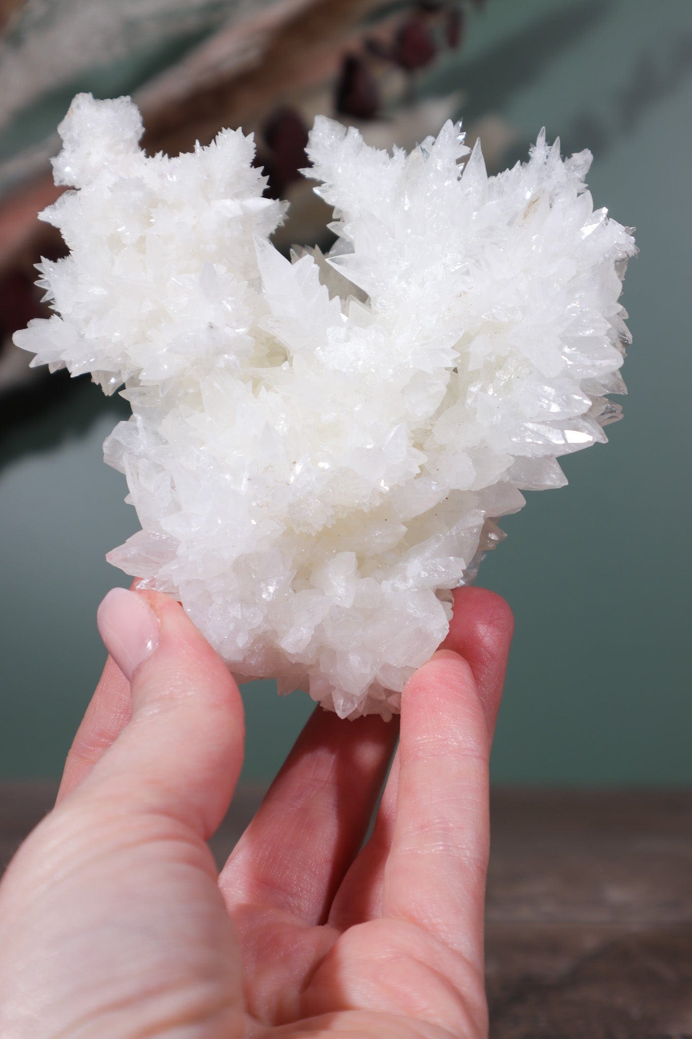 Snow White Aragonite Specimen 358gr Specimens Tali & Loz Crystals