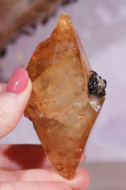 Stellar Beam Calcite with Sphalerite 143gr Specimens Tali & Loz Crystals