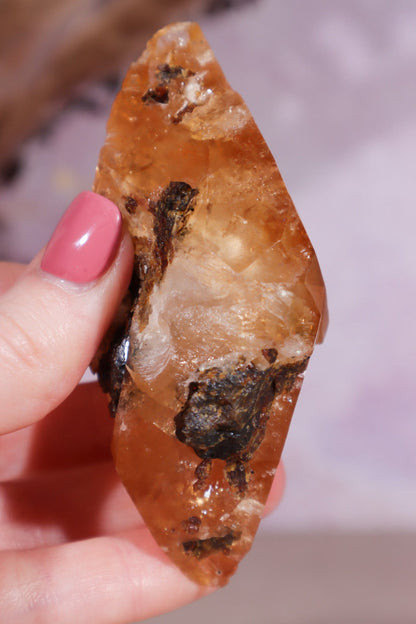 Stellar Beam Calcite with Sphalerite 143gr Specimens Tali & Loz Crystals