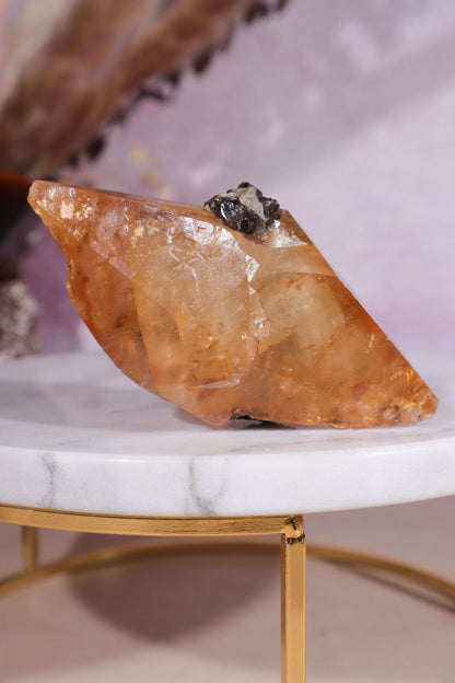 Stellar Beam Calcite with Sphalerite 143gr Specimens Tali & Loz Crystals