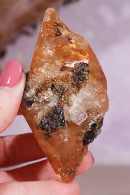 Stellar Beam Calcite with Sphalerite 143gr Specimens Tali & Loz Crystals