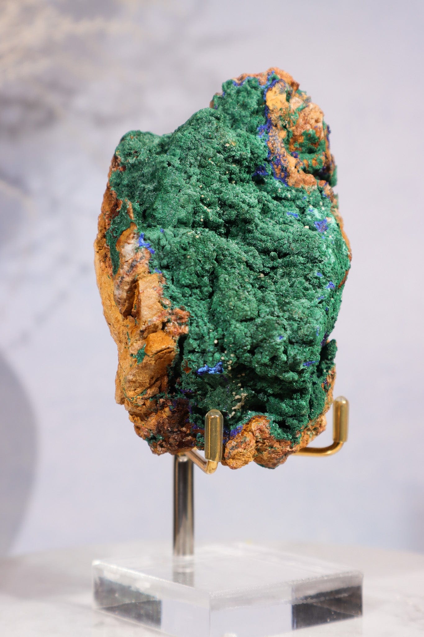 Velvet Malachite with Azurite Specimen 405gr Specimens Tali & Loz Crystals