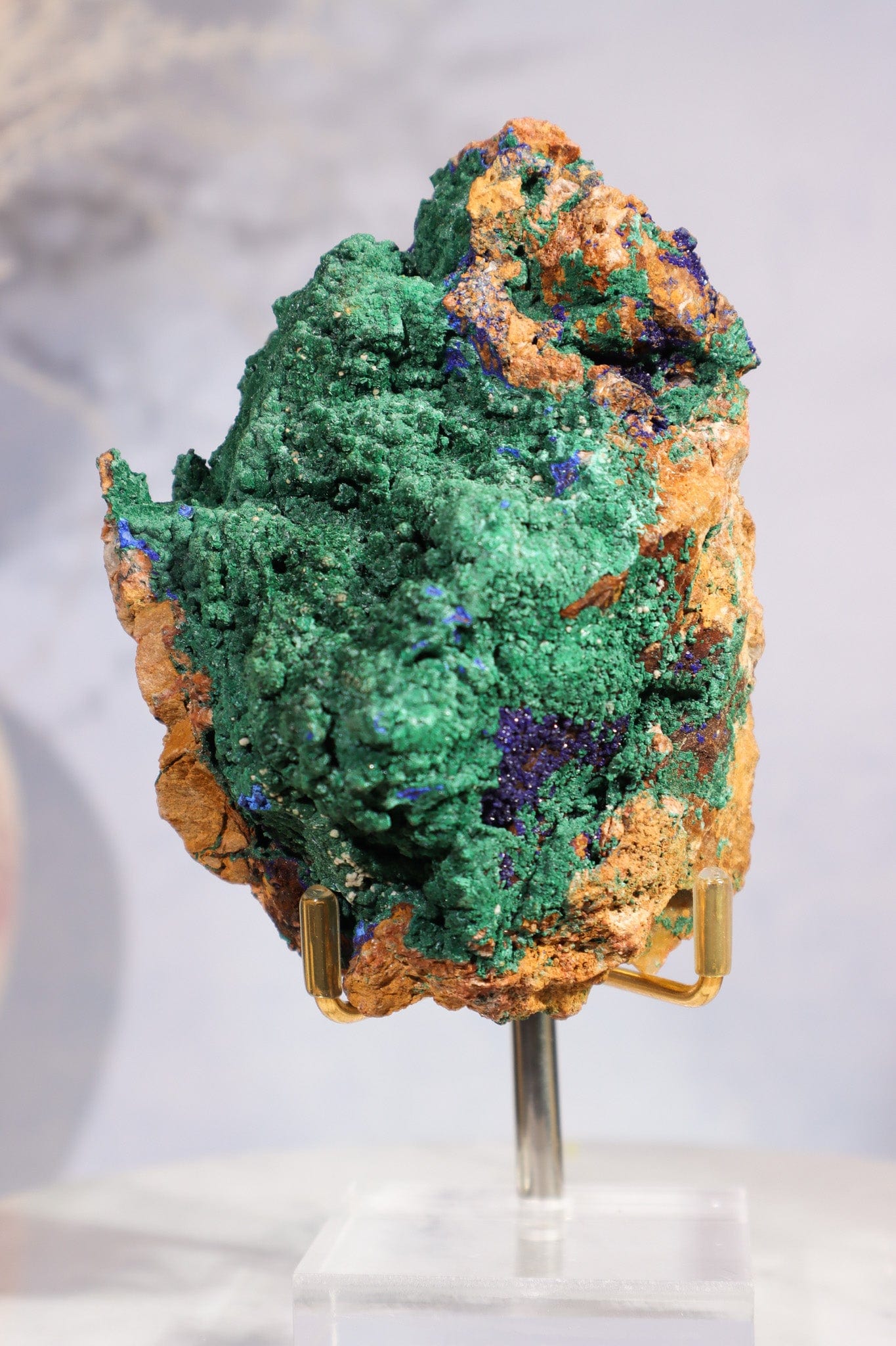 Velvet Malachite with Azurite Specimen 405gr Specimens Tali & Loz Crystals