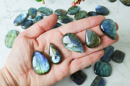 Labradorite Cabochons - Strength/Protection Cabochons Drop Small Tali & Loz